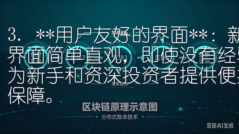 3. **用户友好的界面**：新手用户可以轻松上手，交易界面简单直观，即使没有经验也能快速找到所需功能我们致力于为新手和资深投资者提供便捷的交易体验，确保账户安全与资金保障。